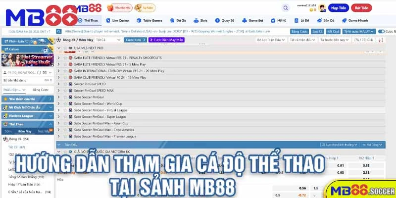 Khám Phá Sảnh Thể Thao MB88 Hot Nhất Năm 2025 – Sân Chơi Đỉnh Cao! 3 Hướng Dẫn Tham Gia Cá Độ Thể Thao Tại Sảnh MB88
