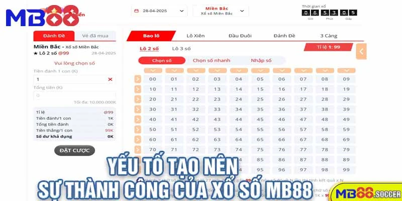 Xổ Số MB88 2025 – Bí Kíp Chốt Lô Đánh Đề Hốt Bạc Dễ Nhất! 2 Yếu Tố Tạo Nên Sự Thành Công Của Xổ Số MB88