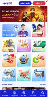 Truy cập vào App MB88 và tiến hành đăng ký