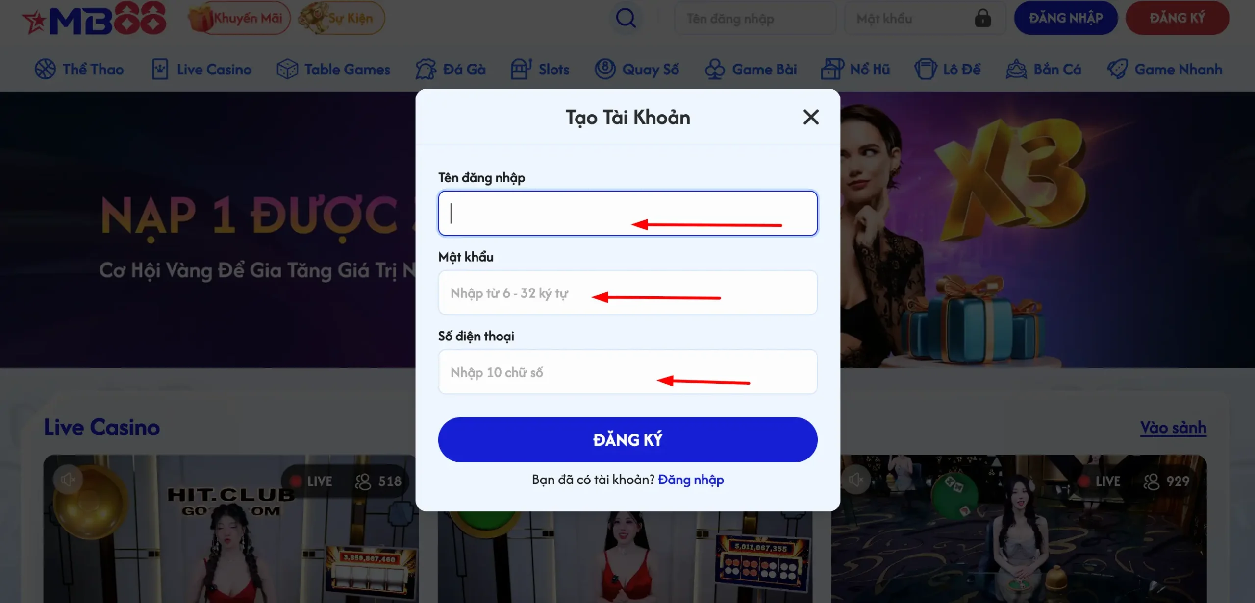 MB88 Trang chủ 5 Đăng ký tài khoản mb88 pc